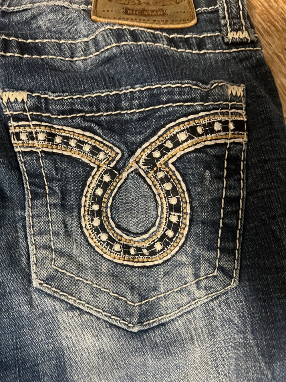 Big Star Vintage Jenae Distressed Skinny Stretch Jeans size 29 - Picture 11 of 11